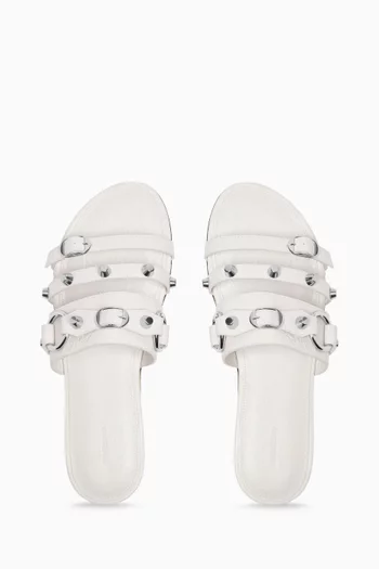 City Flat Mules in Arena Lambskin