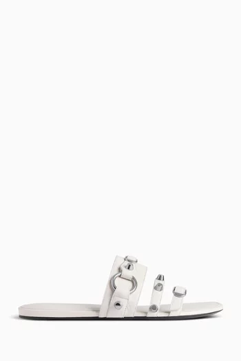 City Flat Mules in Arena Lambskin