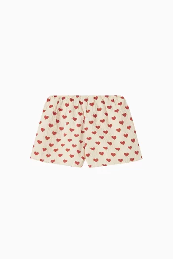 Ava Slit Shorts in Organic Cotton