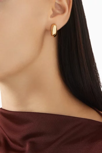 Small Tome Hoops in 14kt Gold-plated Brass