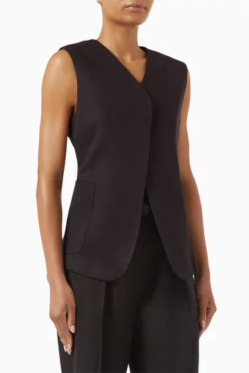 Wrap-front Waistcoat in Viscose Blend