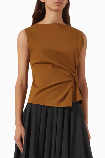 Twist-detail Top in Cotton Blend