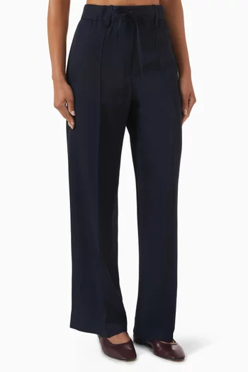 Drawstring Straight-leg Pants