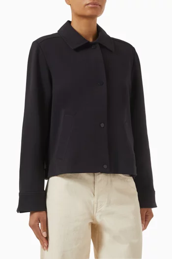 Trapeze Utility Jacket in Cotton Blend
