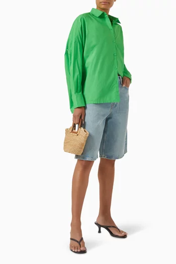 Longline Shorts in Denim