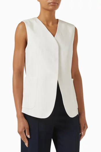 Wrap-front Waistcoat in Viscose Blend