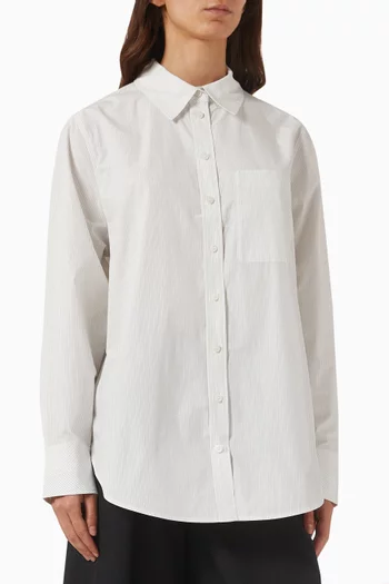 Tailored Pinstripe Shirt in Pima Cotton
