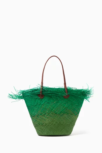 Baby Ombré Basket Bag in Toquilla Straw