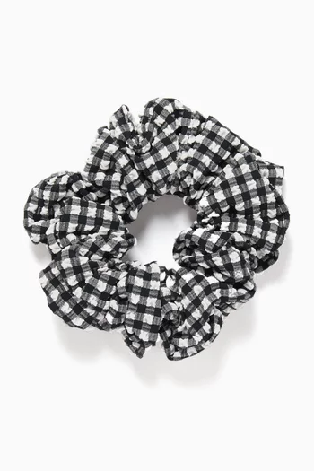 Gingham Scrunchie in Seersucker