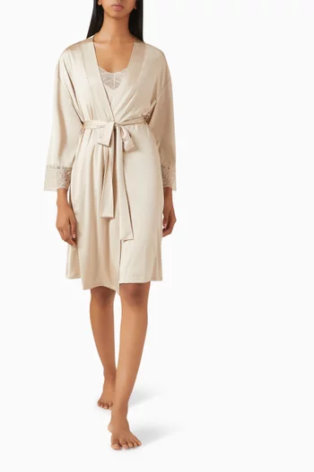 Belted Kimono in Satin