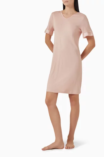 فستان بيجاما كلير قصير قطن مودال