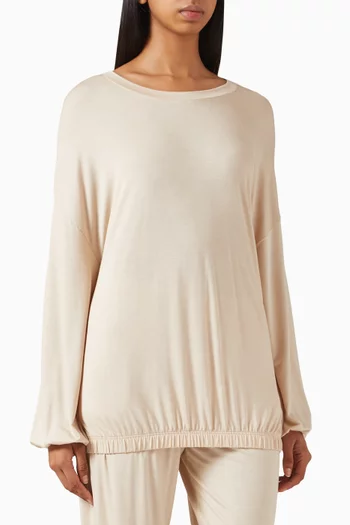 Long-sleeve T-shirt in Modal-blend