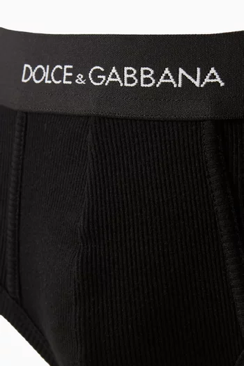 Logo Briefs in Cotton, Set of 2