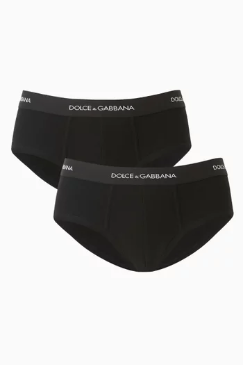 Logo Briefs in Cotton, Set of 2