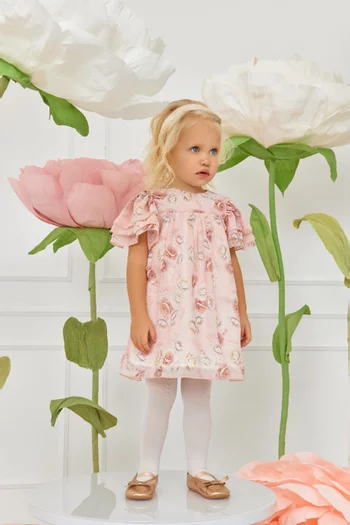 Floral-print Dress in Chiffon