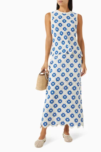 Yasbalis Crochet Skirt in Cotton Blend