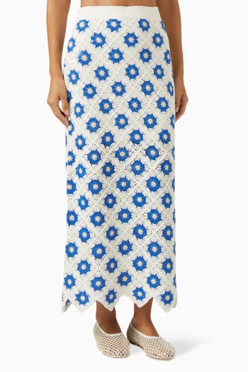 Yasbalis Crochet Skirt in Cotton Blend