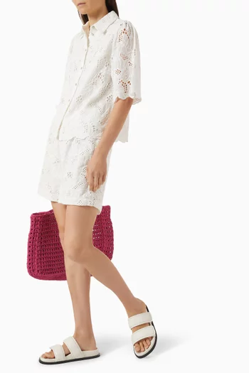 Yassagga Embroidered Shirt in Organic-cotton