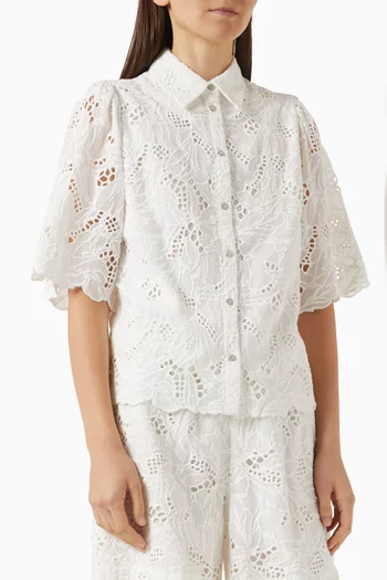 Yassagga Embroidered Shirt in Organic-cotton