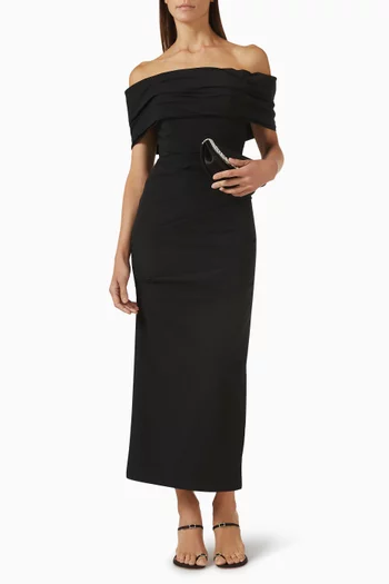 Camille Off-shoulder Dress in Taffeta