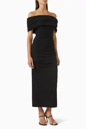 Camille Off-shoulder Dress in Taffeta