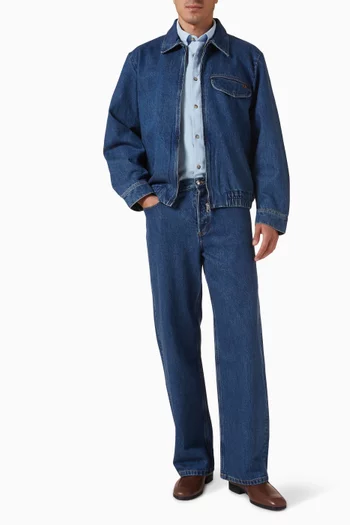 Aaron Wide-leg Jeans in Denim