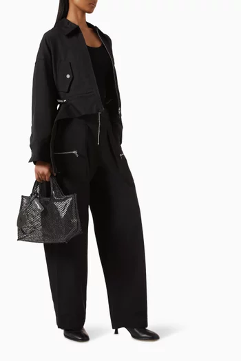 Double Zip Wide-leg Pants