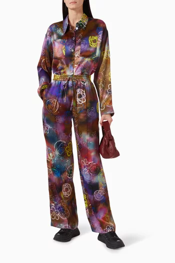 قميص ورك وير حرير كينزو × فوتورا 2000