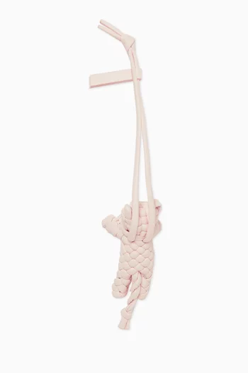 Cat Charm in Intreccio Nappa Leather