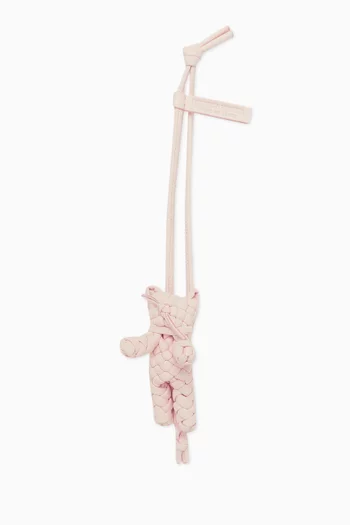 Cat Charm in Intreccio Nappa Leather
