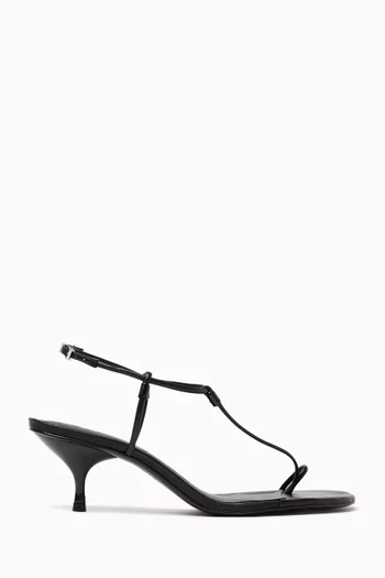 Elsha 55 Kitten Sandals in Leather