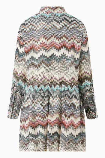 Zig Zag Mini Dress in Knit