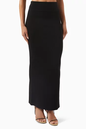 Knit Column Skirt in Cotton