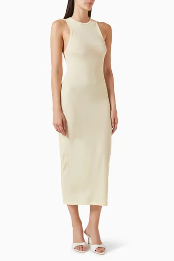 Racer Maxi Dress in Cotton-jersey