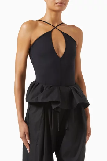 Open-back Bodysuit in Jersey