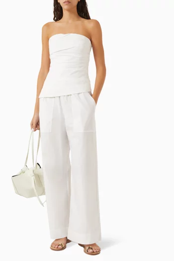 Emerson Bustier Top in Cotton Poplin