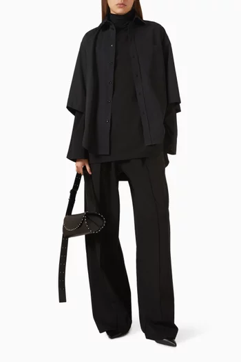 بلوزة بقصة مريحة غير شفافة