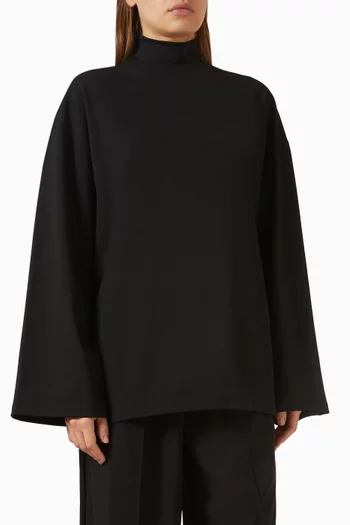 بلوزة بقصة مريحة غير شفافة