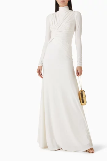 High-neck Maxi Dress