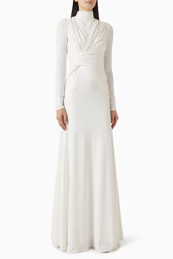 High-neck Maxi Dress
