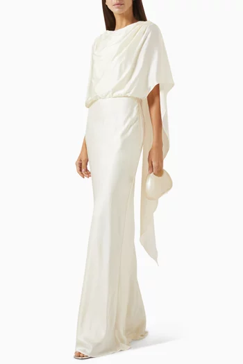 فستان إلسا بعقدة في الخلف حرير