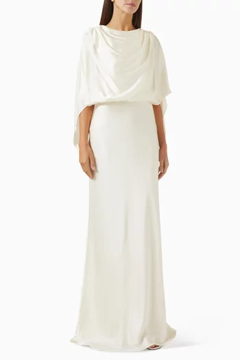 فستان إلسا بعقدة في الخلف حرير