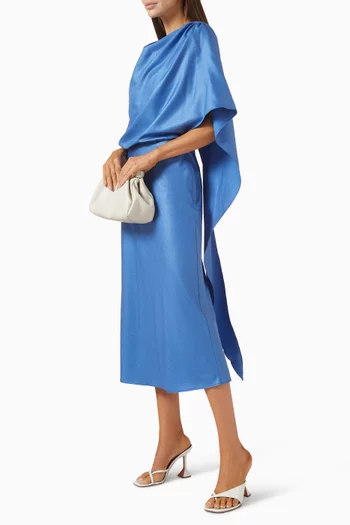 فستان ميرا متوسط الطول بعقدة في الخلف