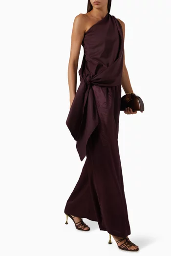 بلوزة أيلا بعقدة مزيج صوف