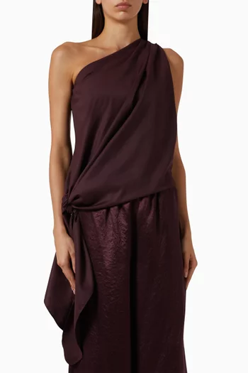 بلوزة أيلا بعقدة مزيج صوف