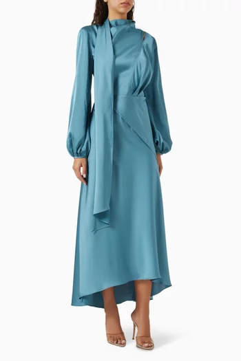 Scarf Dress in Satin