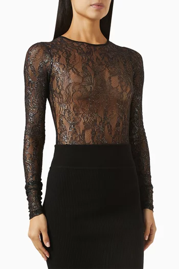 Sheer Bodysuit in Lace