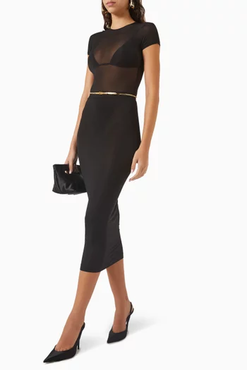 Sheer Tube Skirt in Nylon Blend