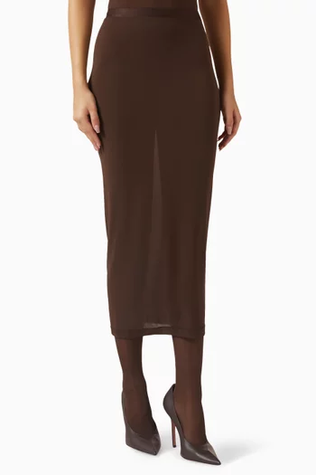 Sheer Tube Skirt in Nylon Blend