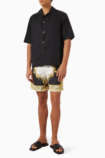 شورت سباحة بنقشة كورال ثيتر